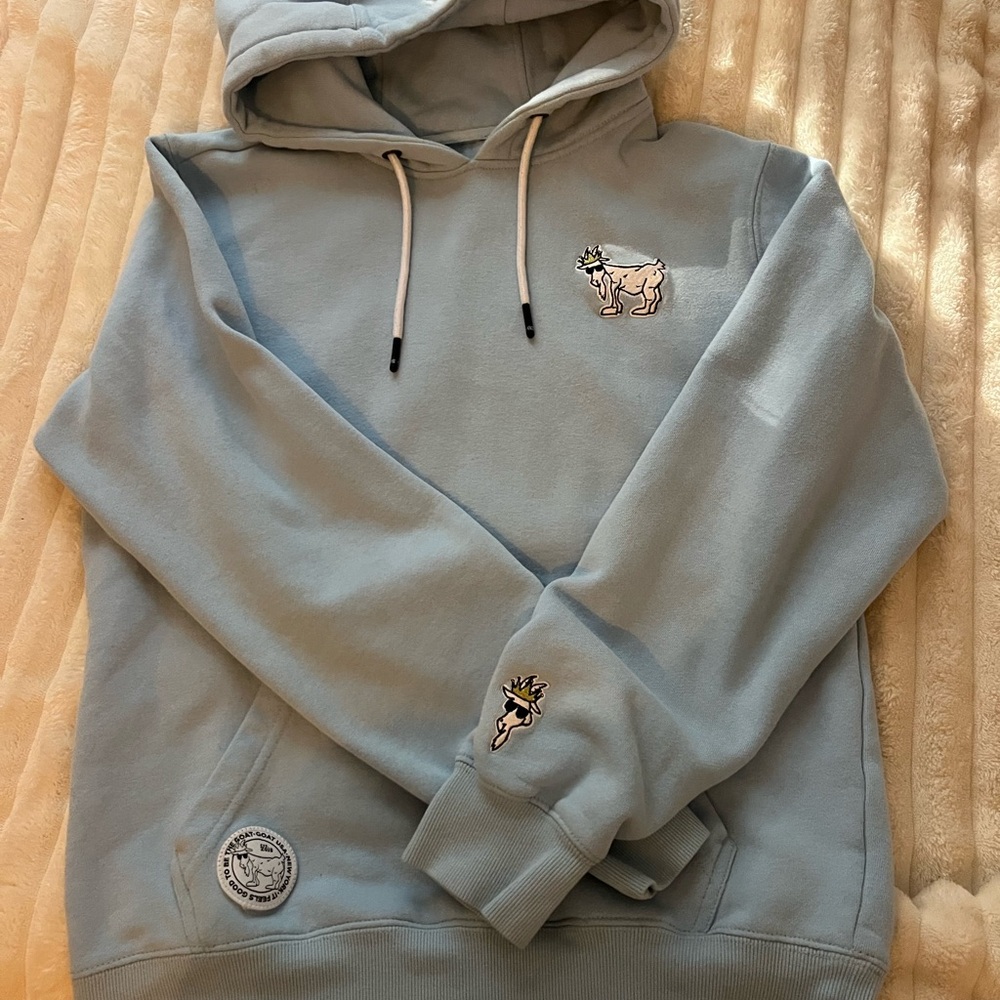 OG GOAT Hooded Sweatshirt light blue